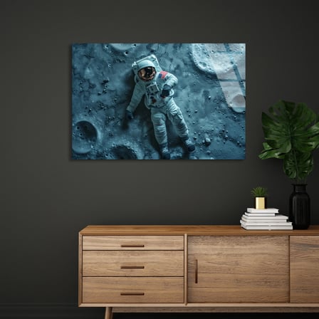 Ayda Astronot Cam Tablo 50x35 cm