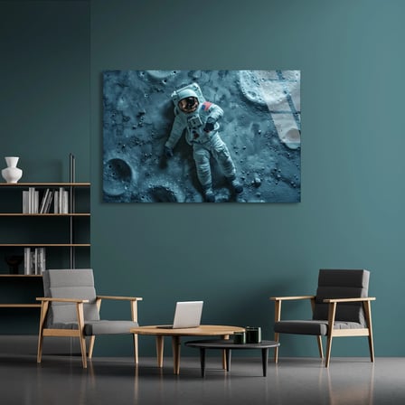 Ayda Astronot Cam Tablo 50x35 cm