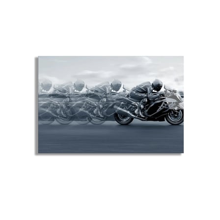 Spor Motosiklet Cam Tablo 50x35 cm