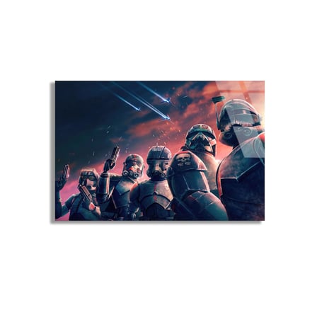 Star Wars Askerleri Cam Tablo 50x35 cm