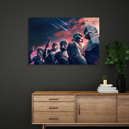 Star Wars Askerleri Cam Tablo 50x35 cm