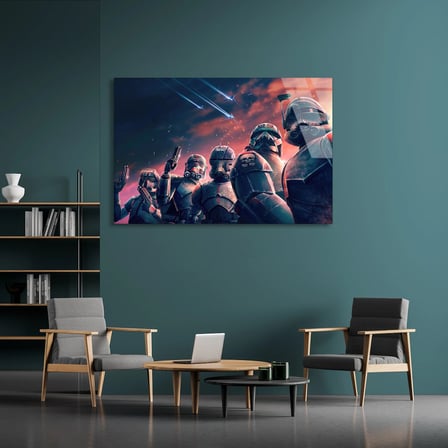 Star Wars Askerleri Cam Tablo 50x35 cm