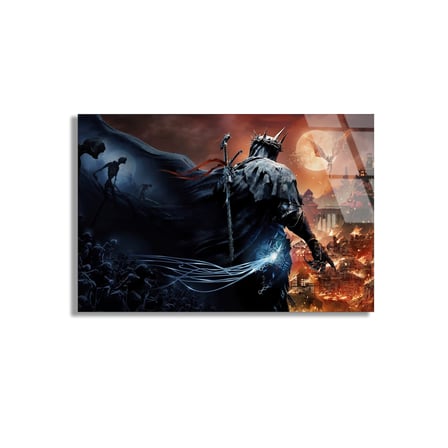 Karanlık Savaşçı Cam Tablo 50x35 cm