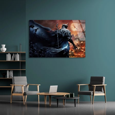 Karanlık Savaşçı Cam Tablo 50x35 cm