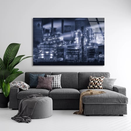 Endüstriyel Fabrika Cam Tablo 50x35 cm