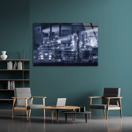 Endüstriyel Fabrika Cam Tablo 50x35 cm