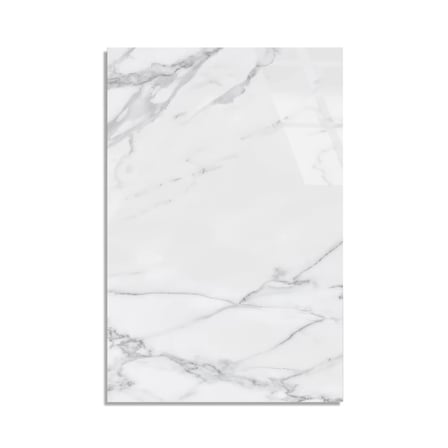 Beyaz Mermer Cam Tablo Yatay 80x125 cm