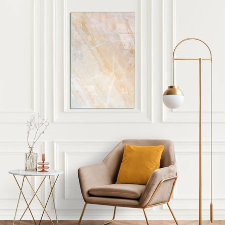 Bej Mermer Cam Tablo Dikey 35x50 cm