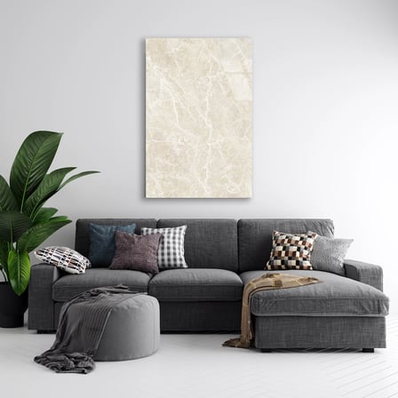 Krem Mermer Cam Tablo Yatay 35x50 cm