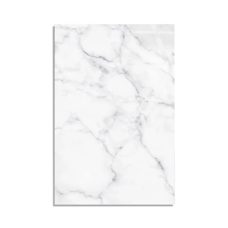 Beyaz Gri Mermer Cam Tablo Yatay 80x125 cm