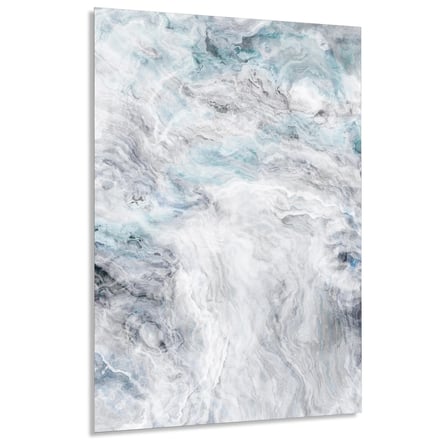 Mavi Mermer Dalga Cam Tablo Dikey 35x50 cm