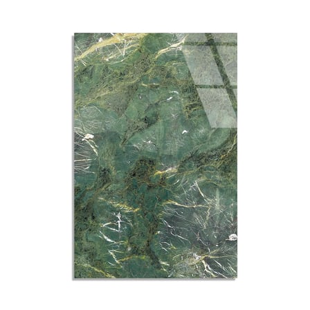 Yeşil Mermer Cam Tablo Yatay 35x50 cm