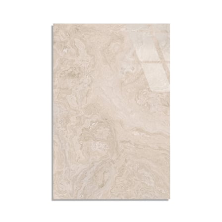 Krem Mermer Sade Cam Tablo Yatay 35x50 cm