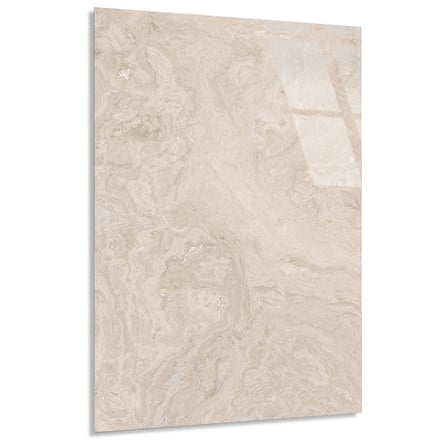 Krem Mermer Sade Cam Tablo Yatay 35x50 cm