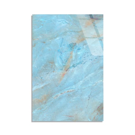 Turkuaz Mermer Desen Cam Tablo Yatay 60x90 cm