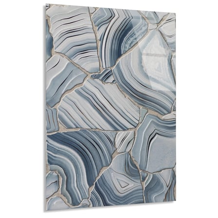 Gri Dalga Mermer Cam Tablo Yatay 80x125 cm