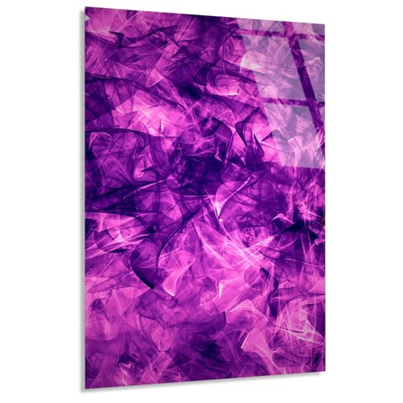 Mor Kristal Mermer Cam Tablo Dikey 35x50 cm