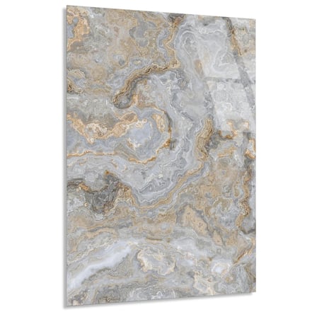 Gri Bej Mermer Cam Tablo Dikey 80x125 cm