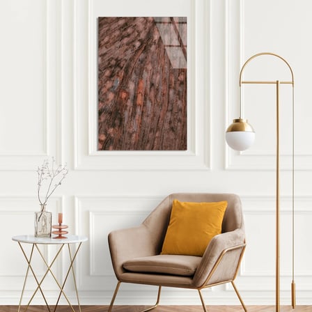 Bakır Dokulu Mermer Cam Tablo Dikey 35x50 cm