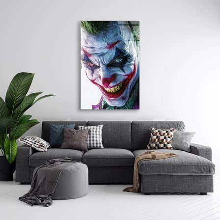 Joker Portresi Cam Tablo 35x50 cm