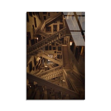 Eservari Merdivenler Cam Tablo 35x50 cm