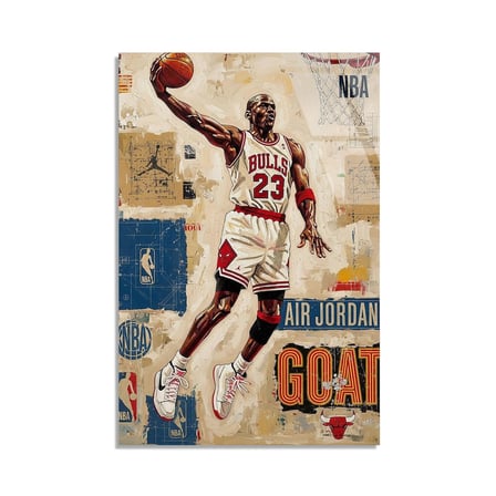 Michael Jordan Basketbol Cam Tablo 35x50 cm