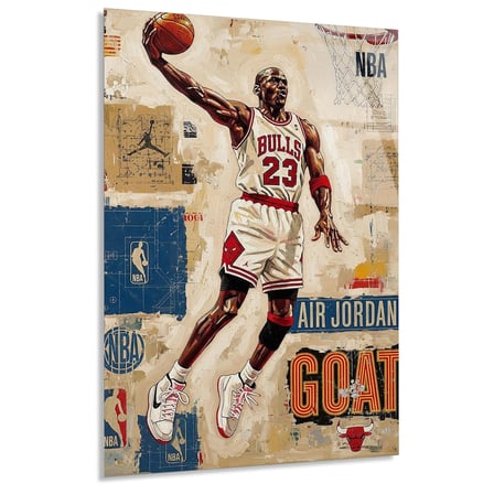 Michael Jordan Basketbol Cam Tablo 35x50 cm