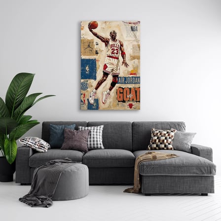 Michael Jordan Basketbol Cam Tablo 35x50 cm