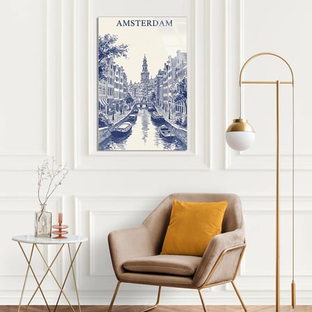 Amsterdam Kanal Cam Tablo 35x50 cm