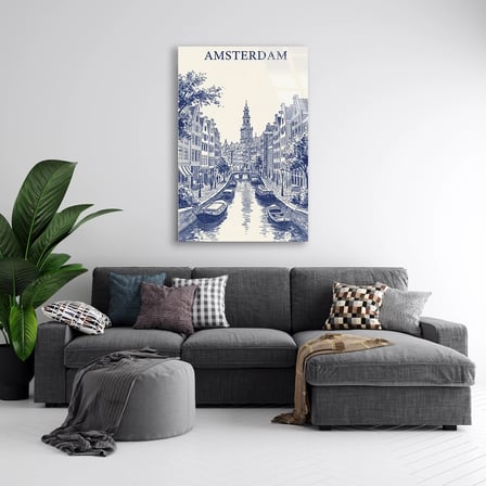 Amsterdam Kanal Cam Tablo 35x50 cm