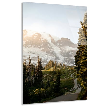 Dağ Orman Manzara Cam Tablo 35x50 cm