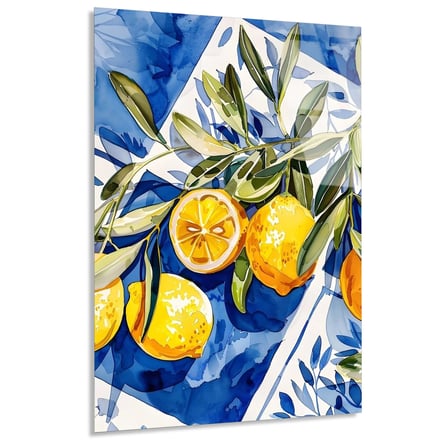 Limon İllüstrasyon Cam Tablo 35x50 cm