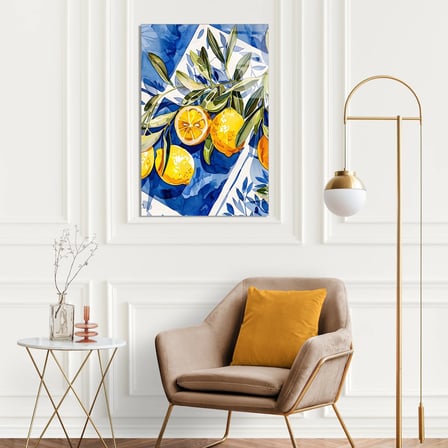Limon İllüstrasyon Cam Tablo 35x50 cm