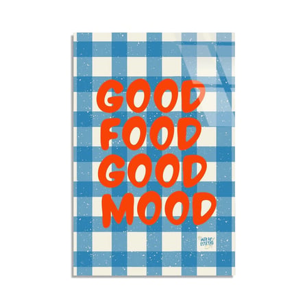 Good Food Good Mood Cam Tablo 35x50 cm