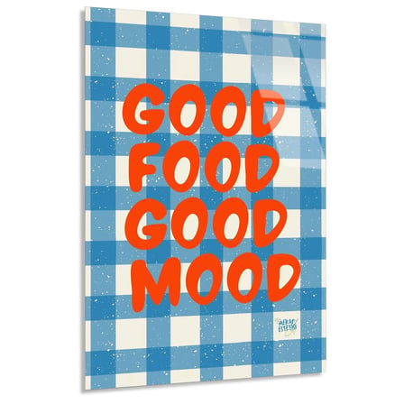Good Food Good Mood Cam Tablo 35x50 cm