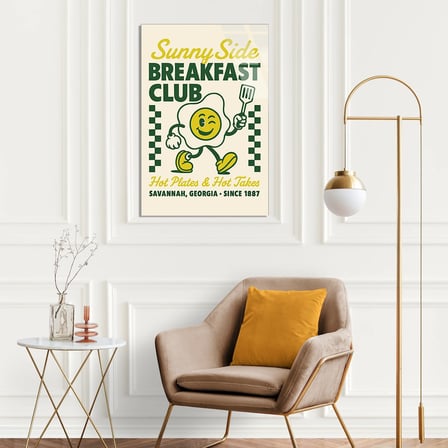 Breakfast Club Yumurta Cam Tablo 35x50 cm