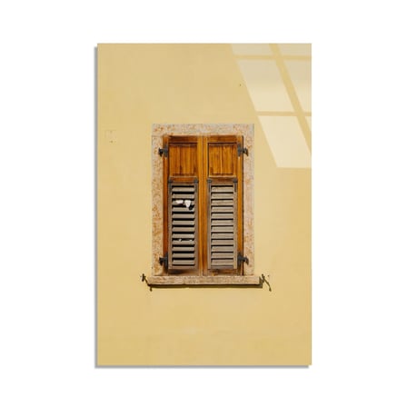 Ahşap Pencere Duvar Cam Tablo 35x50 cm