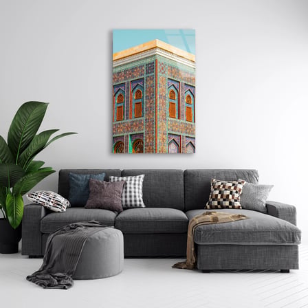 Çinili Tarihi Bina Cam Tablo 35x50 cm