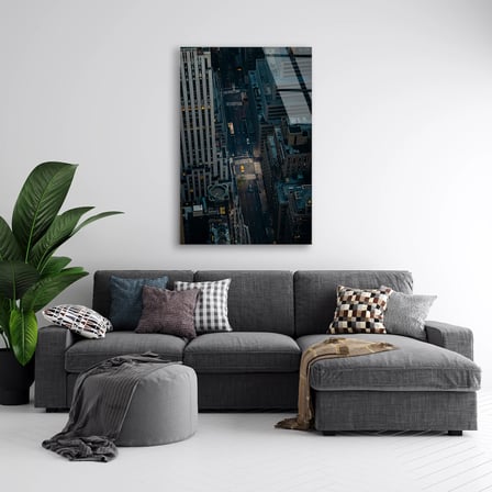 Gökdelen Şehir Manzarası Cam Tablo 35x50 cm