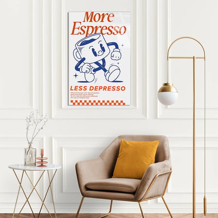 Espresso Karakter Posteri Cam Tablo 35x50 cm