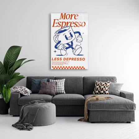 Espresso Karakter Posteri Cam Tablo 35x50 cm