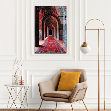 Cami Koridor Halı Cam Tablo 35x50 cm
