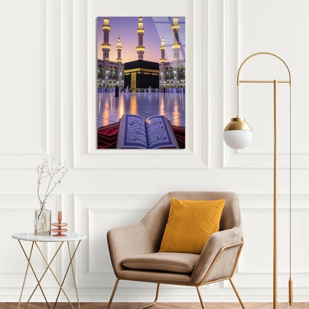 Kabe Gece Kuran Cam Tablo 35x50 cm
