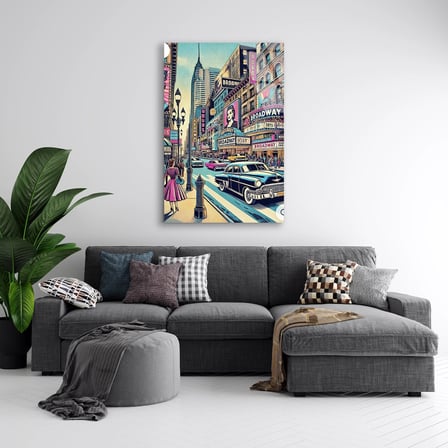 Broadway New York Cam Tablo 35x50 cm