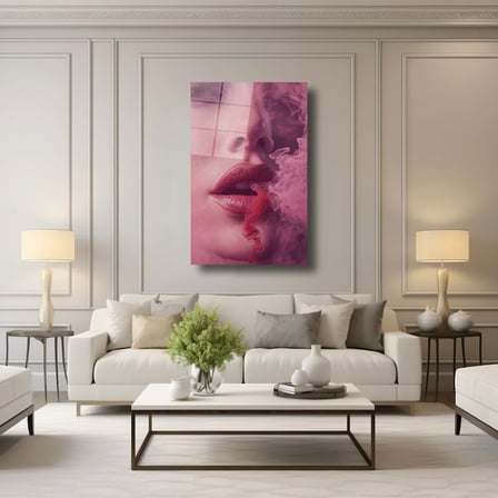 Dumanlı Cazibe Cam Tablo 35x50 cm
