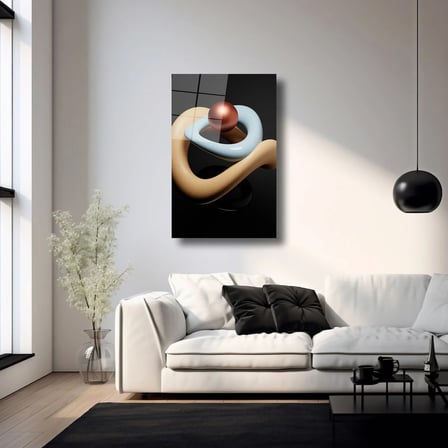 Şeklin Yankısı Cam Tablo 80x125 cm