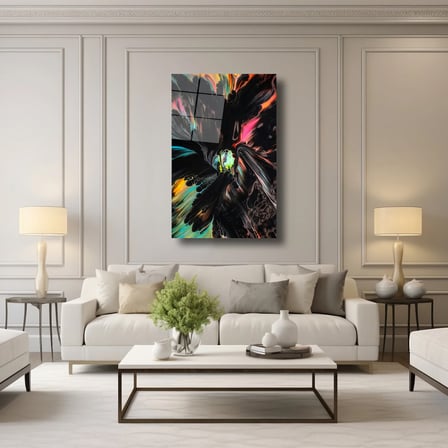 Renklerin Karmaşası Cam Tablo 35x50 cm