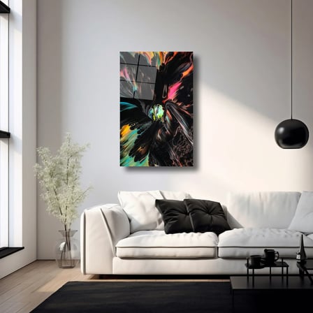Renklerin Karmaşası Cam Tablo 35x50 cm