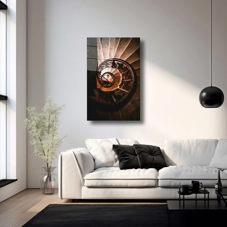 Vintage Merdivenler Cam Tablo 35x50 cm