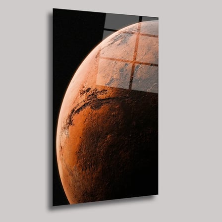 Mars'ın Yüzü Cam Tablo 35x50 cm
